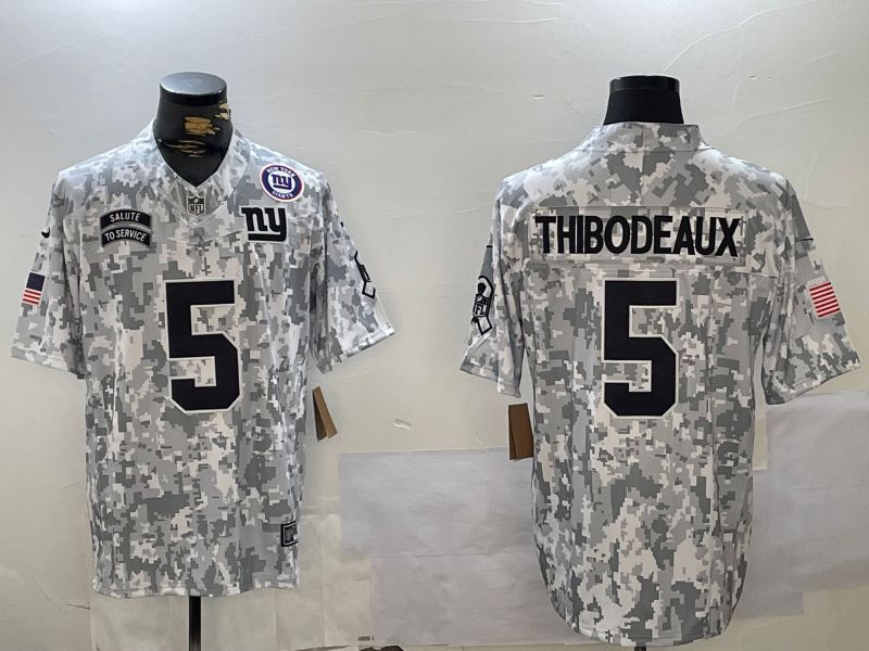 Men New York Giants #5 Thibodeaux Nike Arctic Camo 2024 Salute to Service Limited NFL Jersey style 2->new york giants->NFL Jersey